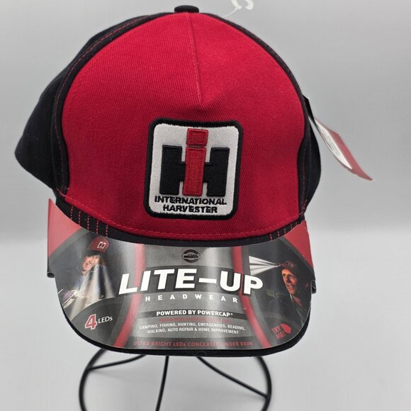 International Harvester Hat Cap Strap Back Mens One Size Red Black LED POWERCAP - Picture 1 of 11